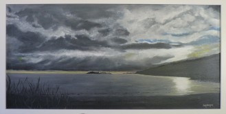 Storm over Haulashore Oil on Canvas Framed 79cm W X 41cm H $690